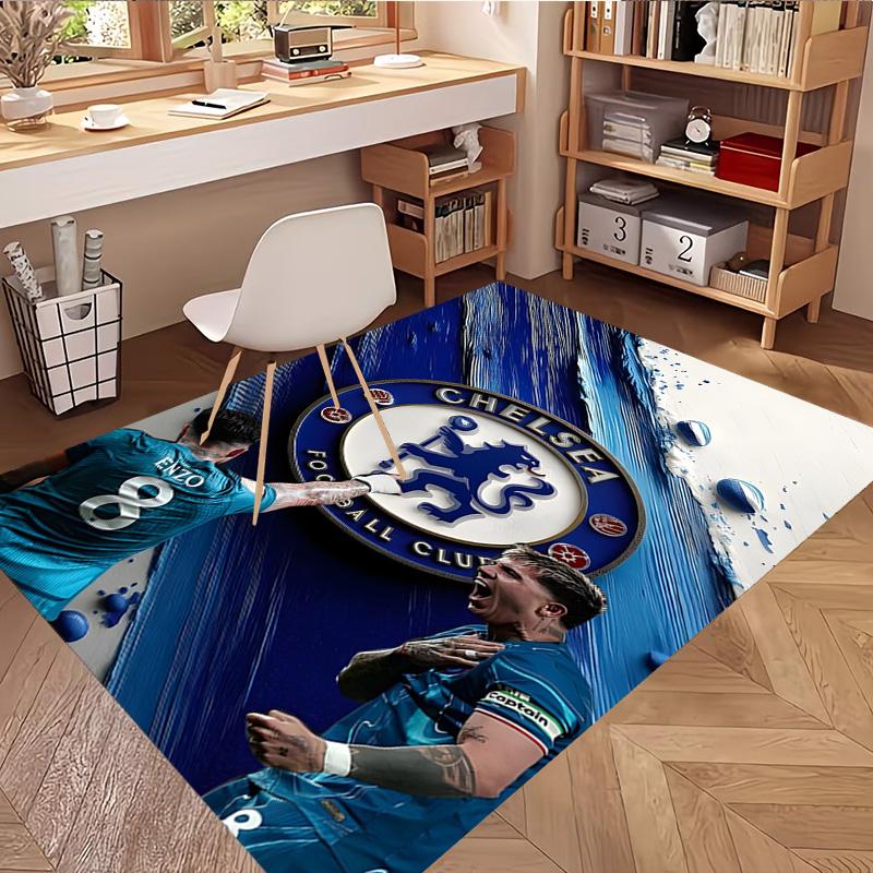 football F.C Print Rug, Washable Floor Carpet, For Entryway Dorm Laundry Room Office Study, Home Decor Birthday Christmas Gift