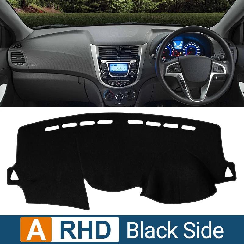 Car Dashboard Cover For Hyundai Solaris Accent Verna RB 2010 2011 2012 2013 2014 2015 2016 trument Desk Mat Pad Accessories