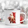 26 Letter Santa Claus Printed Enamel Cup Milk Juiice Coffee Cup Mug Best Christmas Gift For Family Friends