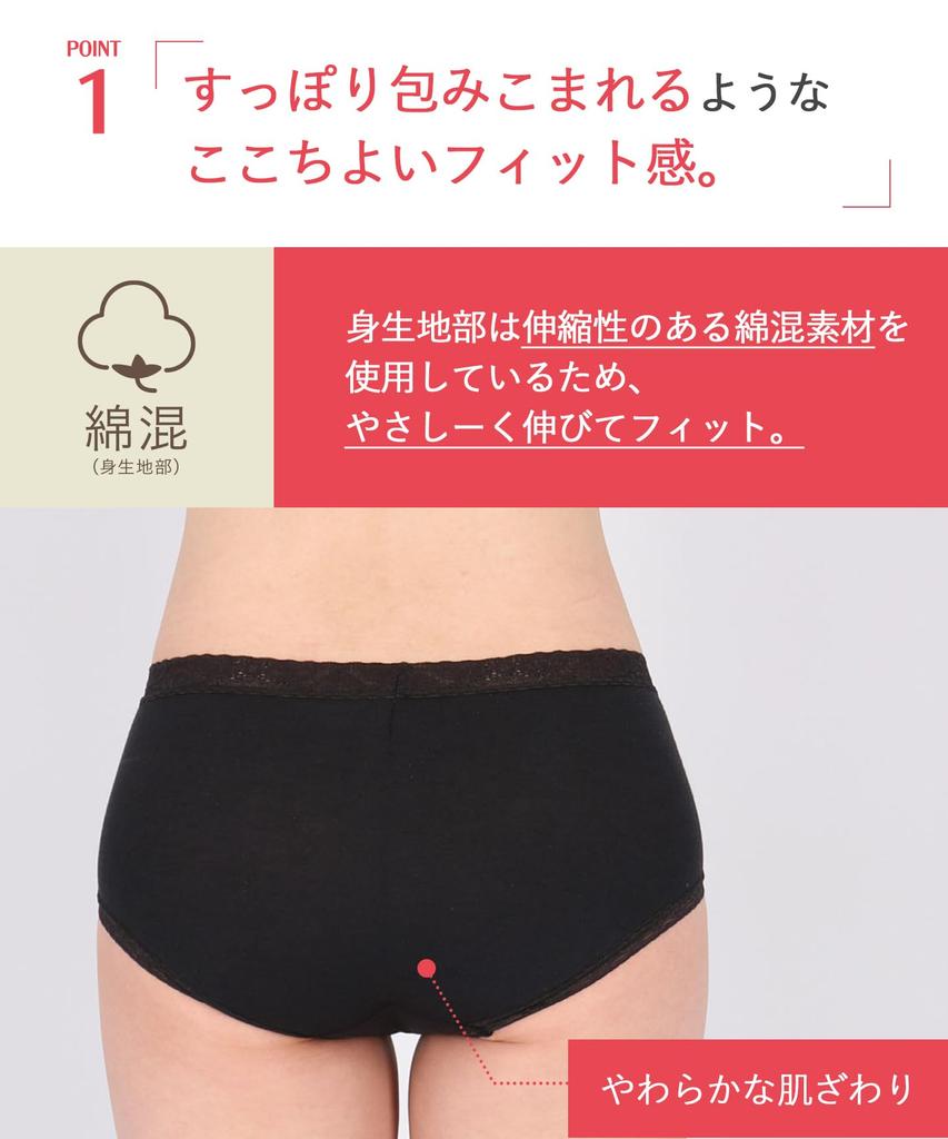 Хлопковые трусики для мягкого ощущения при ежедневной носке, мягкий обычный размер L, с крылышками/Wacoal женские (Ткань для тела) Кожа, Посадка, Хлопок, Длина, EC2330,