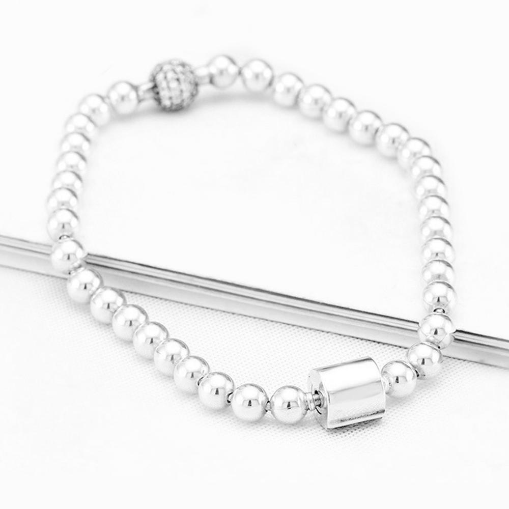 Шарик из стерлингового серебра 925 пробы и браслет с паве для женщин, подарки на день рождения и банкет