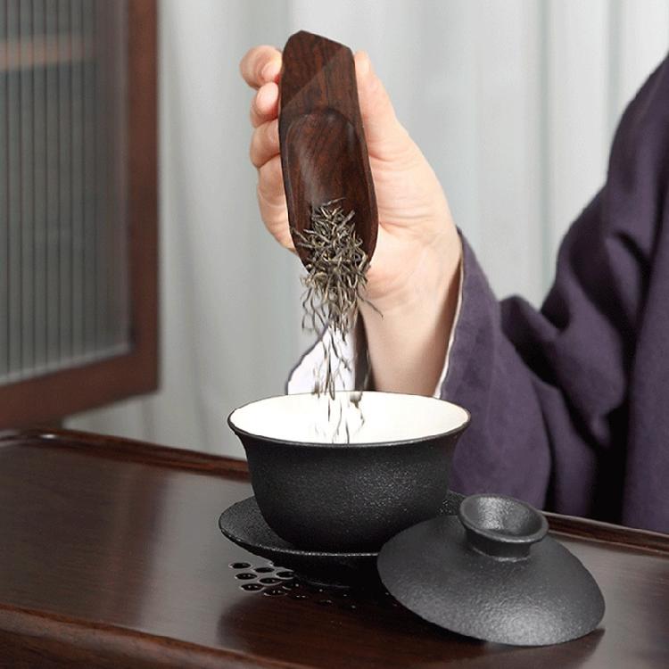 Kung Fu Tea Лопатка для чая Зажим для чая Аксессуары для чайной церемонии Натуральный деревянный материал