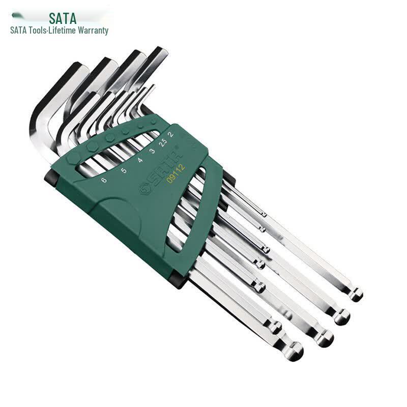 SATA Набор из 10 удлиненных шестигранных ключей с шаровым наконечником