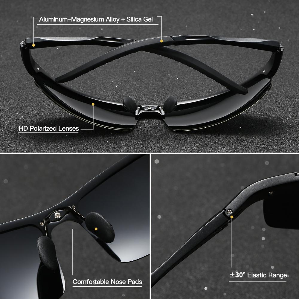 Royalhot Мужские и женские поляризационные солнцезащитные очки из сплава в прямоугольной оправе, солнцезащитные очки для вождения, оттенки Óculos masculino Male