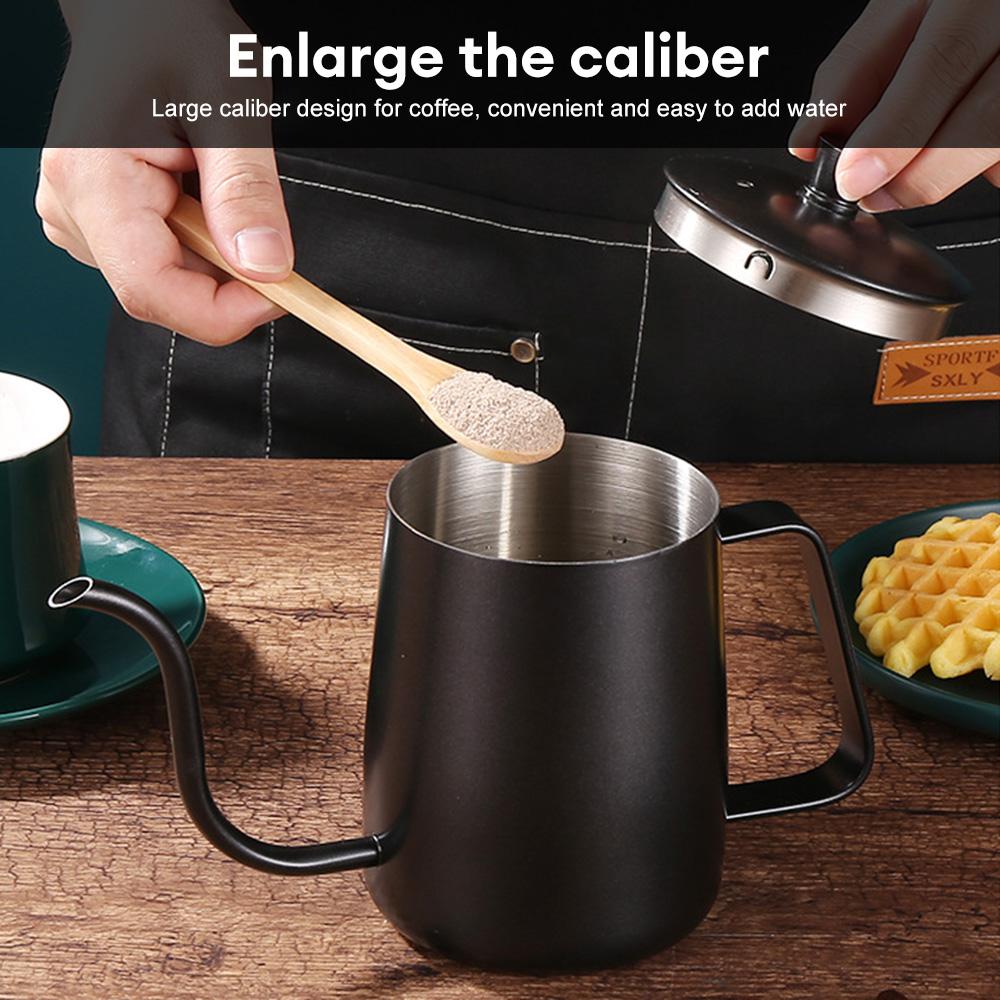 350 мл 600 мл капельный чайник для кофеварки с антипригарным покрытием из пищевой нержавеющей стали с узким горлышком капельный чайник для кофеварки