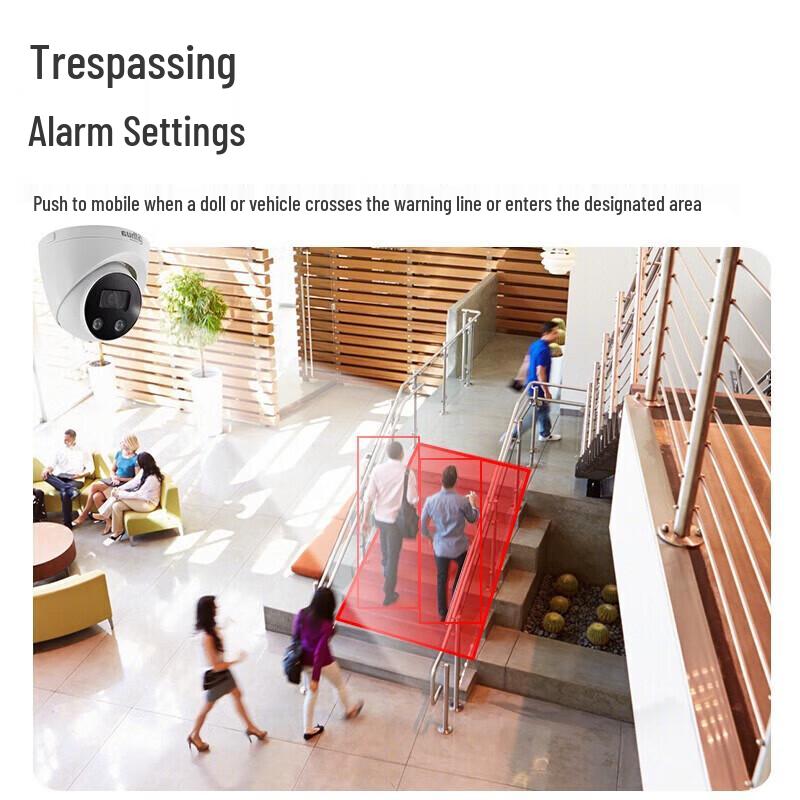 Dahua 4MP Full-Color POE Dome Security Camera CN plug (adapter included)