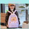 Fashionable Capybara Design Children's Backpack Versatile And Breathable Nylon Bag For Boys And Girls
