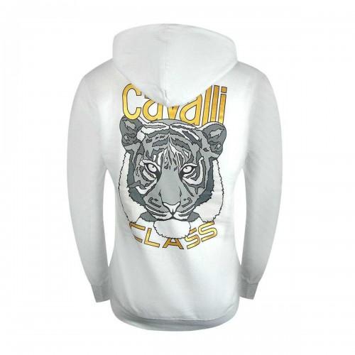 Cavalli Class Mens Tiger Back Print Hoodie