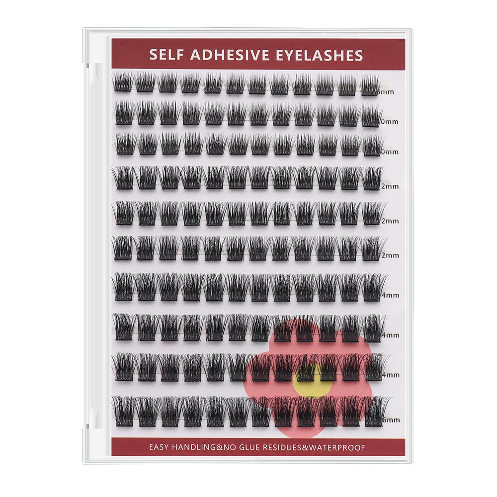 Large-capacity self-adhesive false eyelash set, mixed lengths, various styles, no glue needed, long-lasting waterproof and sweatproof
