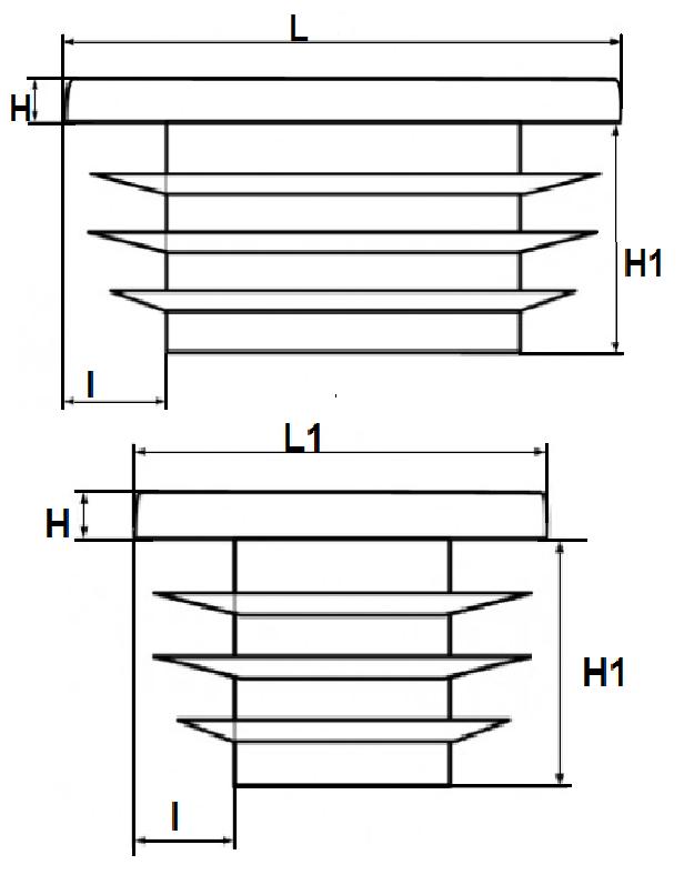 Internal cap for profile post roof 60x20 50 PCS GREEN
