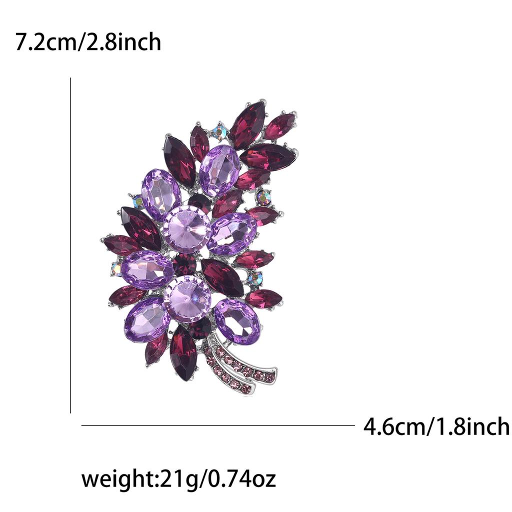 High-Grade Alloy Rhinestone Tree Brooch Exquisite Creative Women'S Cardigan Shawl Corsage Jewelry Pin