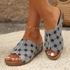 Женские леопардовые тапочки на платформе, новые летние повседневные сандалии с мягкой подошвой, женские легкие нескользящие пляжные сланцы, большие размеры 43