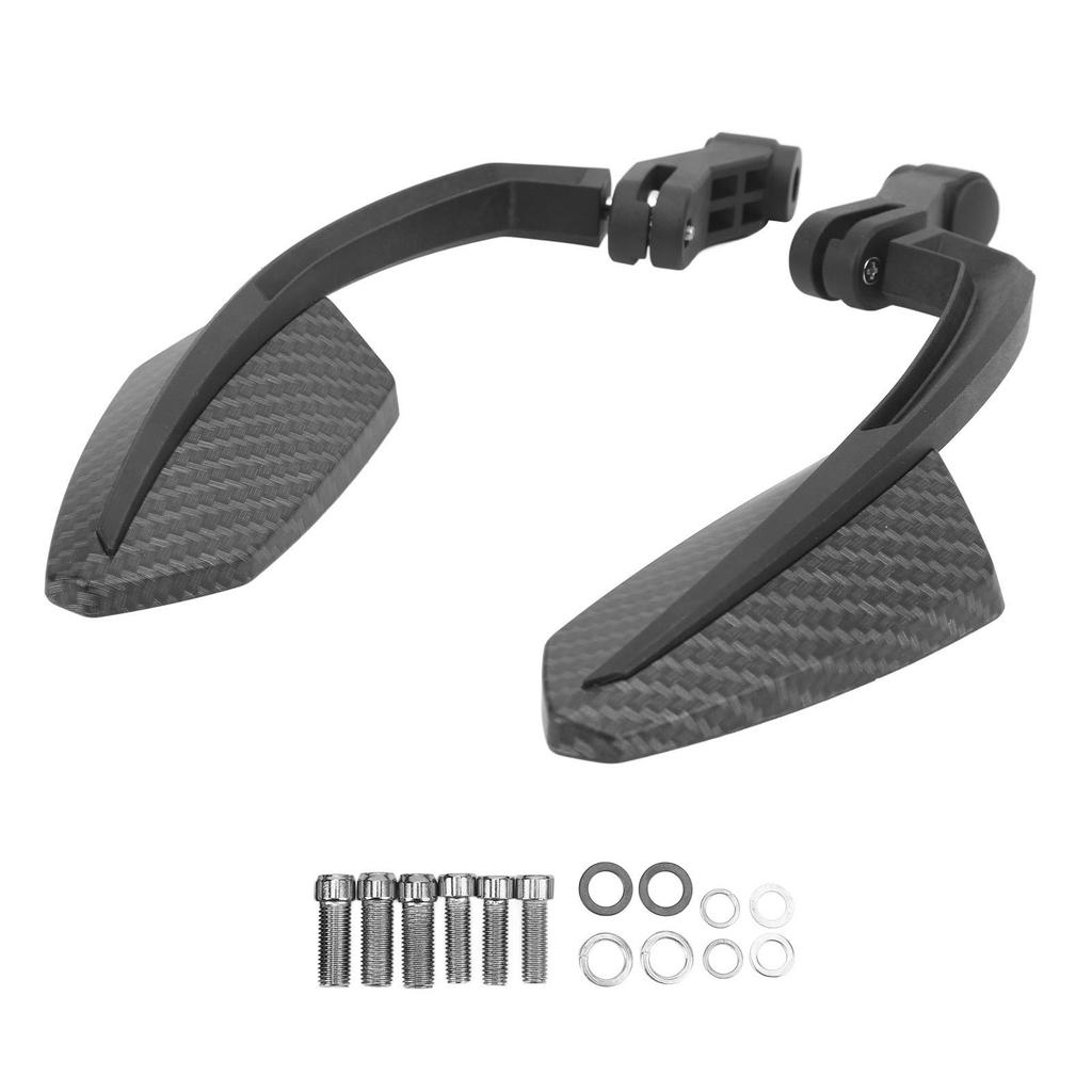 1 Pair Carbon Fiber Style Motorcycle Rearview Mirrors Rotating Side Mirror Replacement for Aprilia