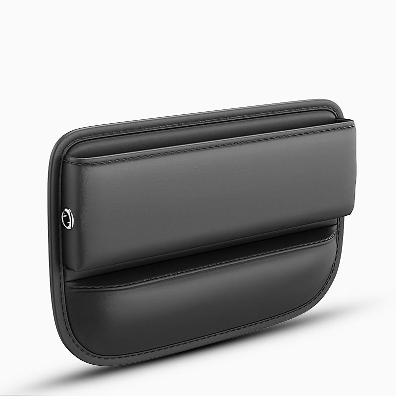 Car Seats Gap Storage Bag Car Seat Side Crevice Storage Box Gap Filler With Bottle Holder PU Leather