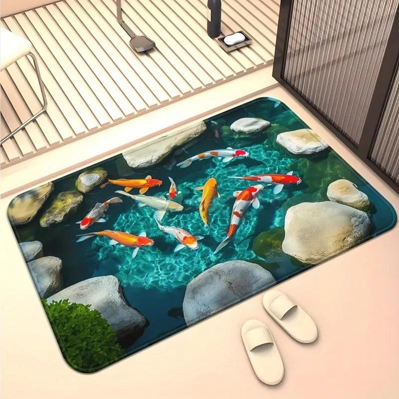 Американский 3D визуальный износостойкий коврик для прихожей, для дома, ванной комнаты, противоскользящий и впитывающий, легко моющийся коврик для пола