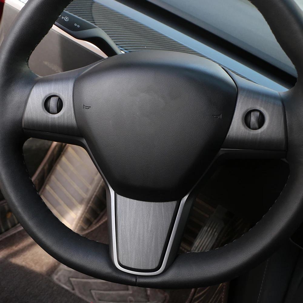 Для Tesla Model 3 Model3 2016 - 2025 Model Y 2019 - 2025 Накладка на панель рулевого колеса Декоративная наклейка Аксессуары для интерьера