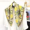 Fashion 70cm Cotton Square Scarf Women Floral Print Design Bandanas Lady Scarves Headband Accessories Handkerchief Hair