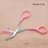 3 Color Eyebrow Trimmer Scissor with Eyelash Comb Hair Scissors Stainless Steel Eyebrow Shaver Razor Grooming Makeup Accessories