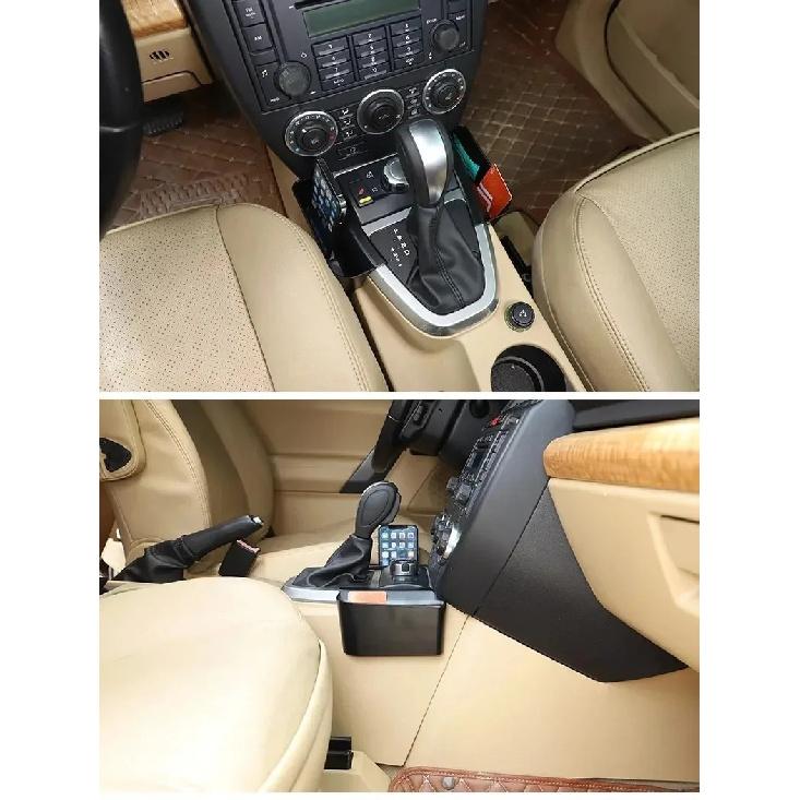For Land Rover Freelander 2 2007-2012 ABS Black Car Central Control Hanging Two Side Storage Box Interior Car Accessories