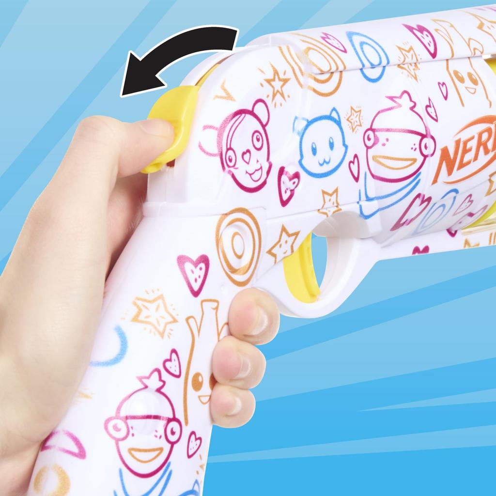 Nerf Fortnite FRENZ 4 EVER Blaster, виртуальный код, упаковка FRENZ 4 EVER, 6 элитных дротиков, барабан для 6 дротиков, подарочный продукт Fortnite G1132, аутентичный продукт