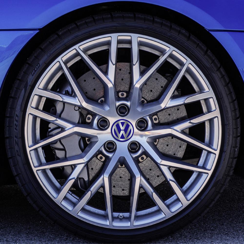 142WFor VW Volkswagen Jetta MK5 Golf 4PCS 56/60/65MM Car Badge Hub Cap Sticker Wheel Center Auto Cover Modification Decal Decoration