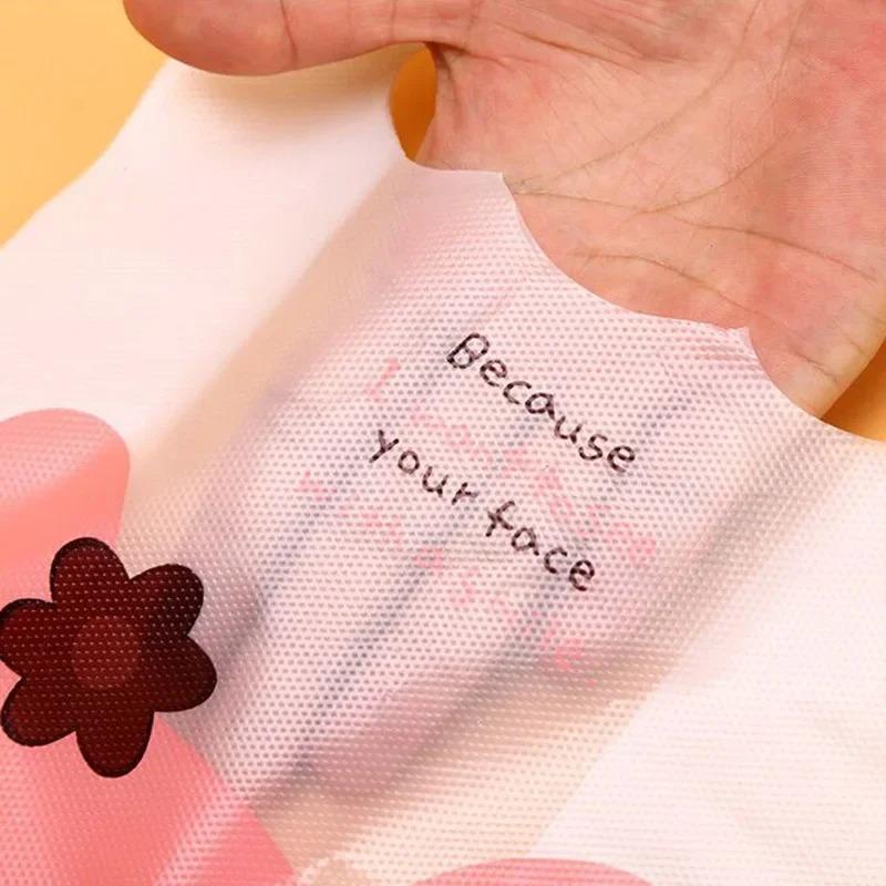 50 шт., толстая ручка для покупок, пластиковый пакет, многоразовая упаковочная сумка, браслет для супермаркета, прозрачные сумки для покупок с фруктами и едой, жилет, сумка