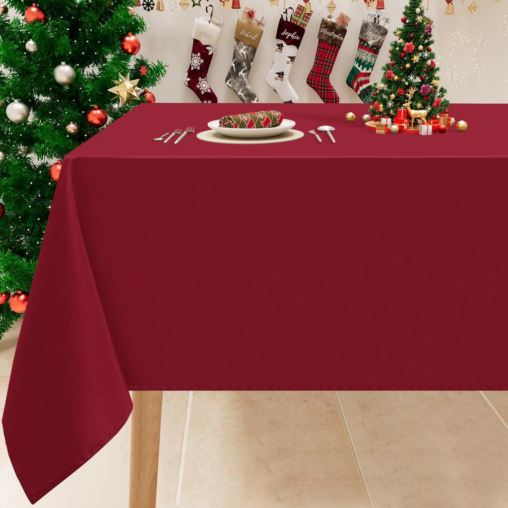 Olanly Водонепроницаемая Пятноустойчивая Скатерть Для Обеда На Открытом Воздухе Прямоугольная Скатерть Декоративная Моющаяся Тканевая Накидка На Стол
