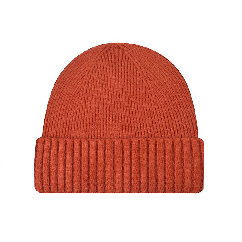 Unisex Korean Style Knit Beanie - Solid Color, Casual, Warm Autumn/Winter Hat