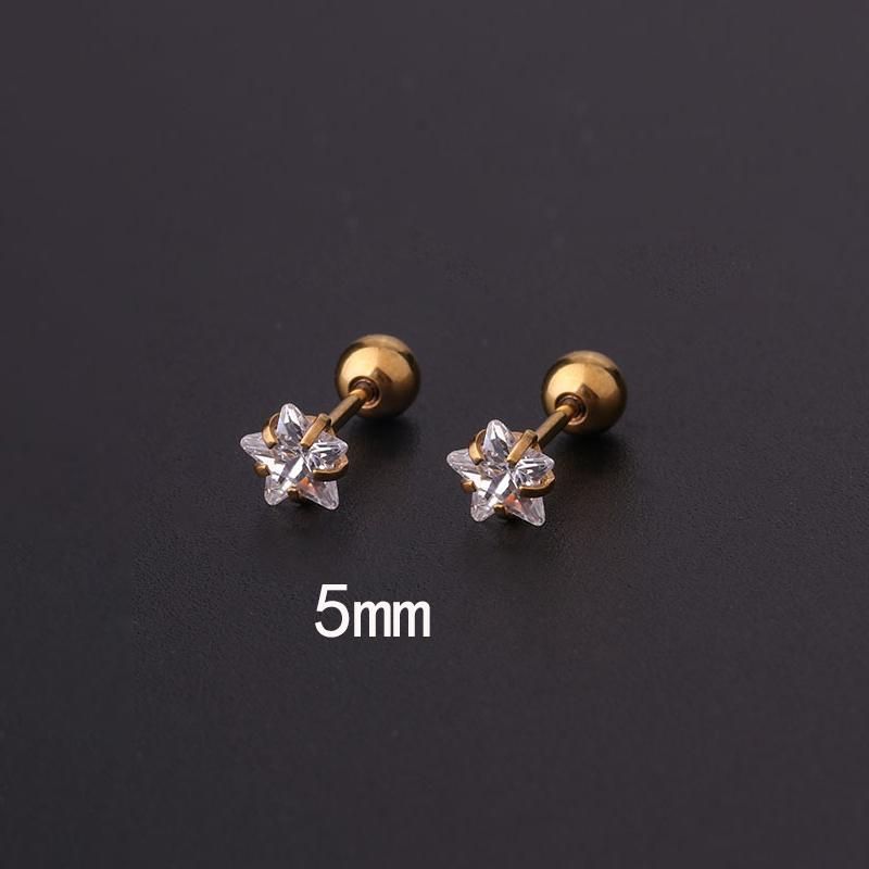 2 шт., серьги-гвоздики из нержавеющей стали 316L для пирсинга козелка, серьги-гвоздики для женщин, геометрический цирконий, кольцо для губ, ювелирные изделия для хряща