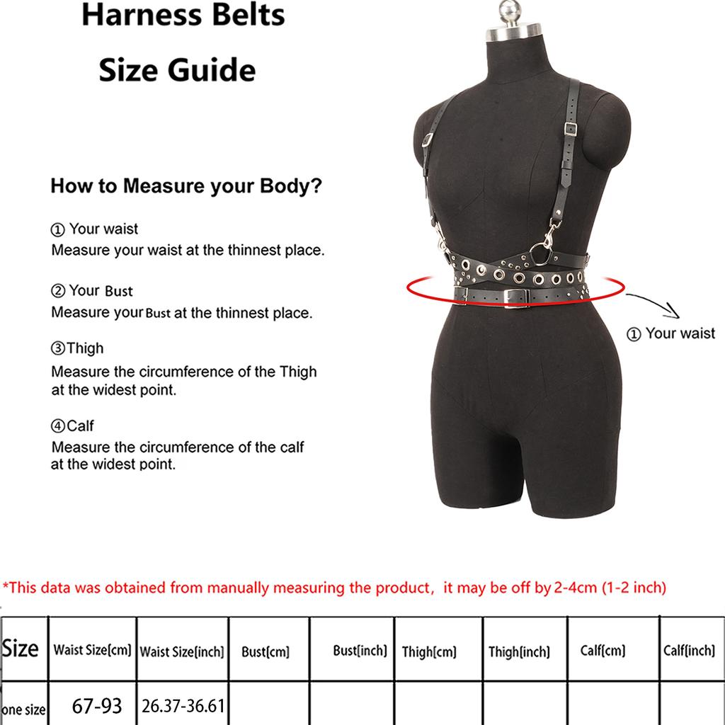 Women Fashion Belt Corsett Belt Street Style Leather Lingerie Chest Harness Punk Rock Leather Belt Gothic Accessories Clothing