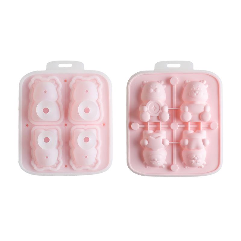 Силиконовый лоток для льда с рисунком, мини-формы для льда с крышкой, легкосъемные лотки для льда для виски, коктейлей, без BPA