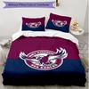 3pcs Duvet Cover Set (1*Duvet Cover + 2*Pillowcase, Without Core), Manly Warringah Sea Eagles Print Soft All‑Season Bedding Set, Home Bedroom Decor Gi