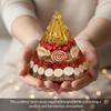 Zenvibes Оригинальная Сертифицированная Пирамида Лакшми с Гомати Чакрой, Рудракшей и Ракушкой