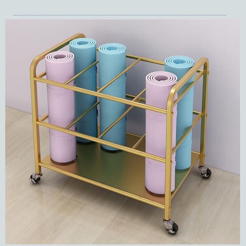 Yoga Mat Storage Rack with Wheels