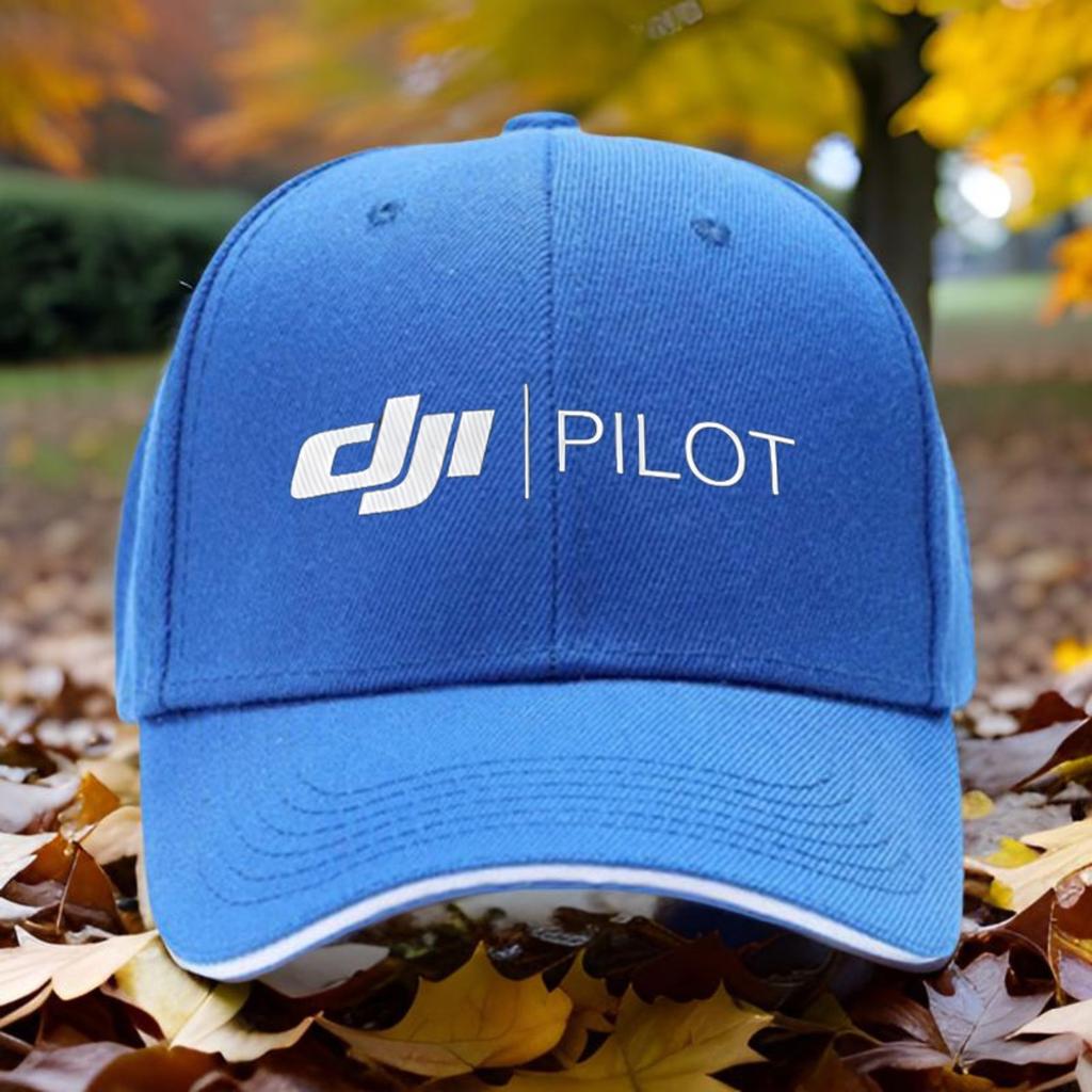 Стильная 1 DJI Пилот Стильная Печатная Регулируемая Кепка Водителя Грузовика Унисекс Черная Кепка с Белым Текстом Удобная для Пеших Путешествий