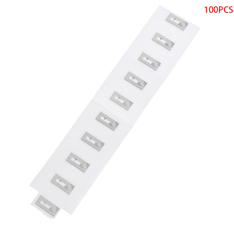 100PCS RFID Sticker Ntag213 NFC Chip 2x1CM Wet Inlay 1356MHz Tag Slim Design for Logistic Management