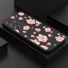Чехол для телефона с рисунком персикового цветка для iPhone 15 14 13 12 11 Samsung Galaxy A12 A52 S24 S23 Xiaomi POCO Redmi Мягкий квадратный жидкий силиконовый чехол