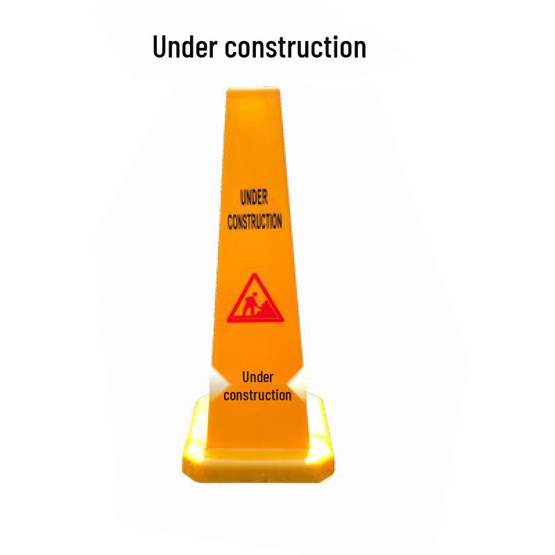 Thickened No Parking Warning Sign with Traffic Cone