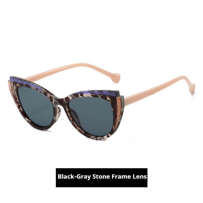 Fashionable Women's Cat-eye Anti-blue Light European and American Light Luxury Non-prescription Glasses Frames