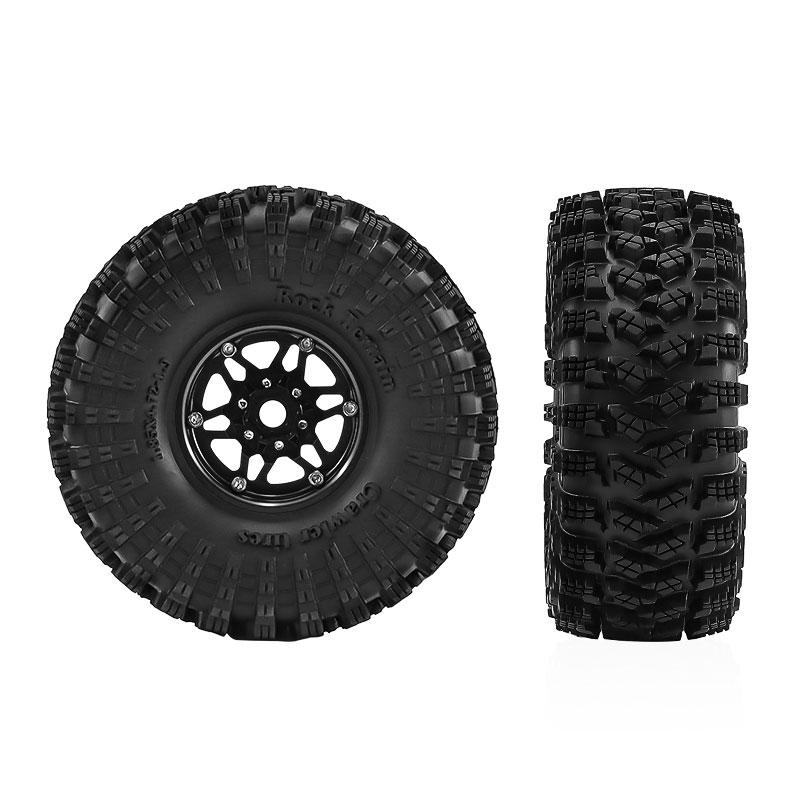1.9 Inch Beadlock Wheels Tires 12mm Hex for TRX4 SCX10 Capra Axial SCX24 Traxxas Enduro RC Crawler Truck Upgrade Parts