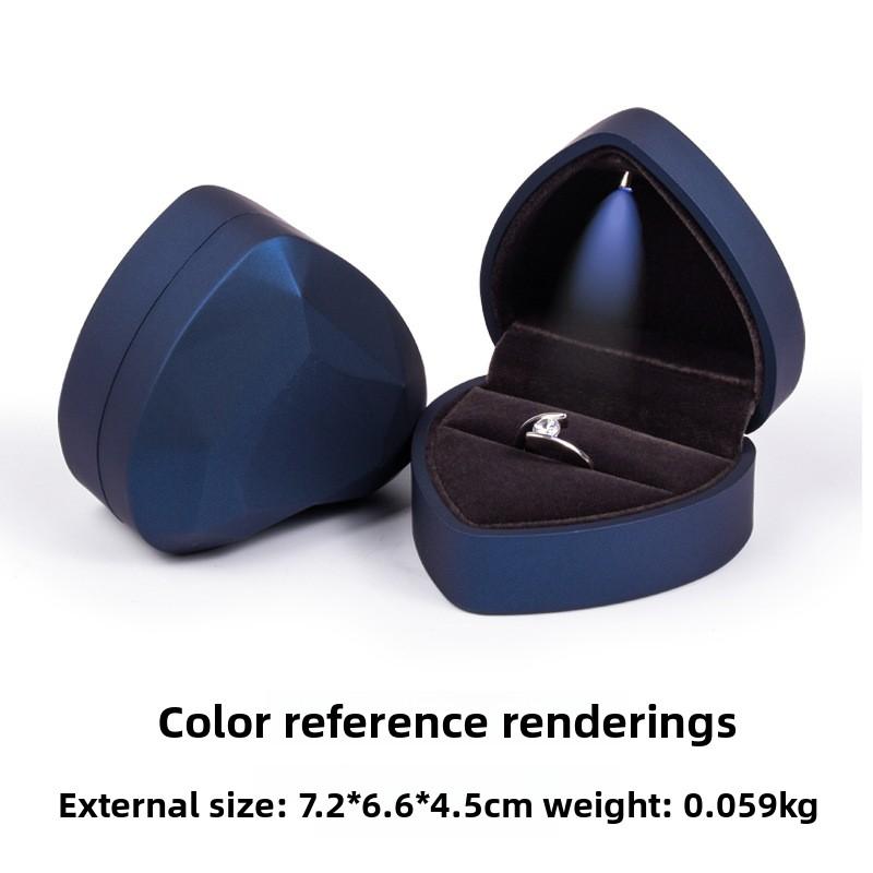 Romantic heart-shaped jewelry box - premium led lighted ring box for necklaces and pendants