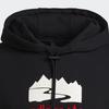 Adidas Мужские толстовки с капюшоном Originals Adventure Logo Print Solid Color Hoodie Black H09060
