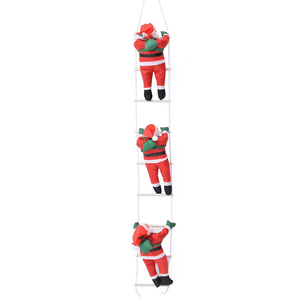 Creative Xmas Climb Ladder New Year Santa Claus Hanging Ornament Christmas Decoration Kid Gifts