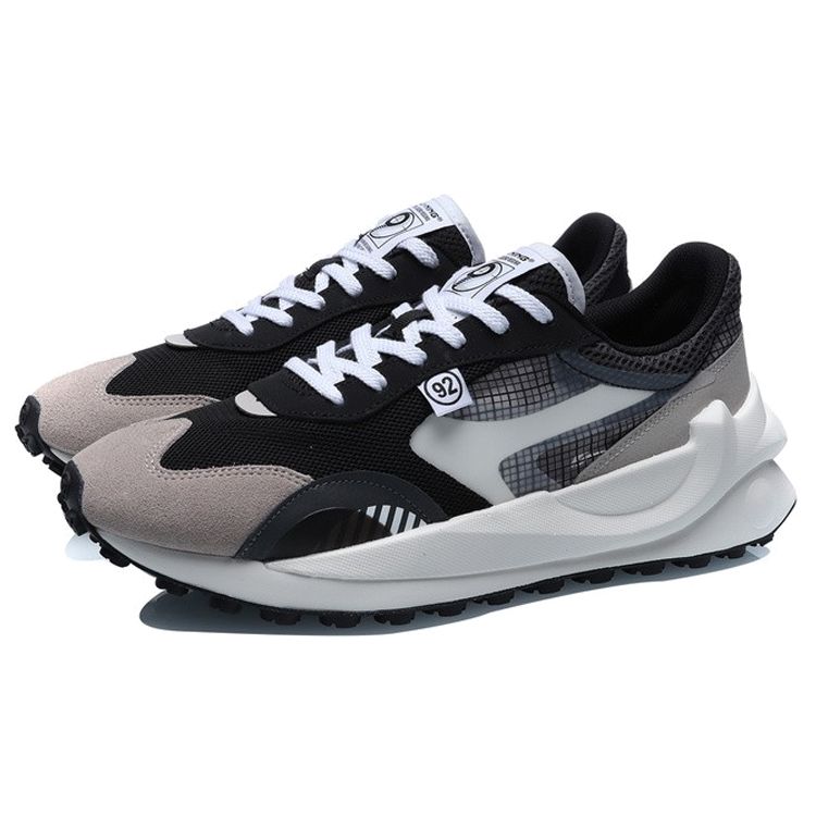 Li Ning Fangyuan Non-Slip Wear-Resistant Low-Top Running Shoes Men Running Shoes Black Gray AGCR039-4
