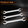 3 Pcs Metric Flare Nut Spanner Set Double End Open Ring Spanner Set Chrome Vanadium Steel Brake Line Wrench for Mechanics