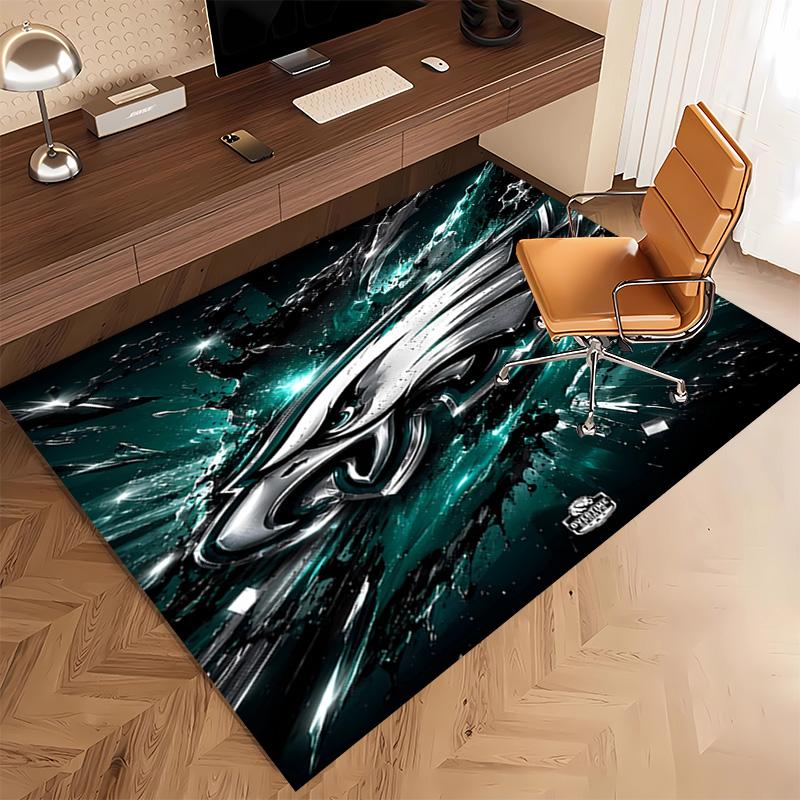 1pc Philadelphia Eagles logo Print Area Rug - Soft, Washable Non-Slip Indoor Mat, Living Room, Home Office Decorative Rug,Office Decorative