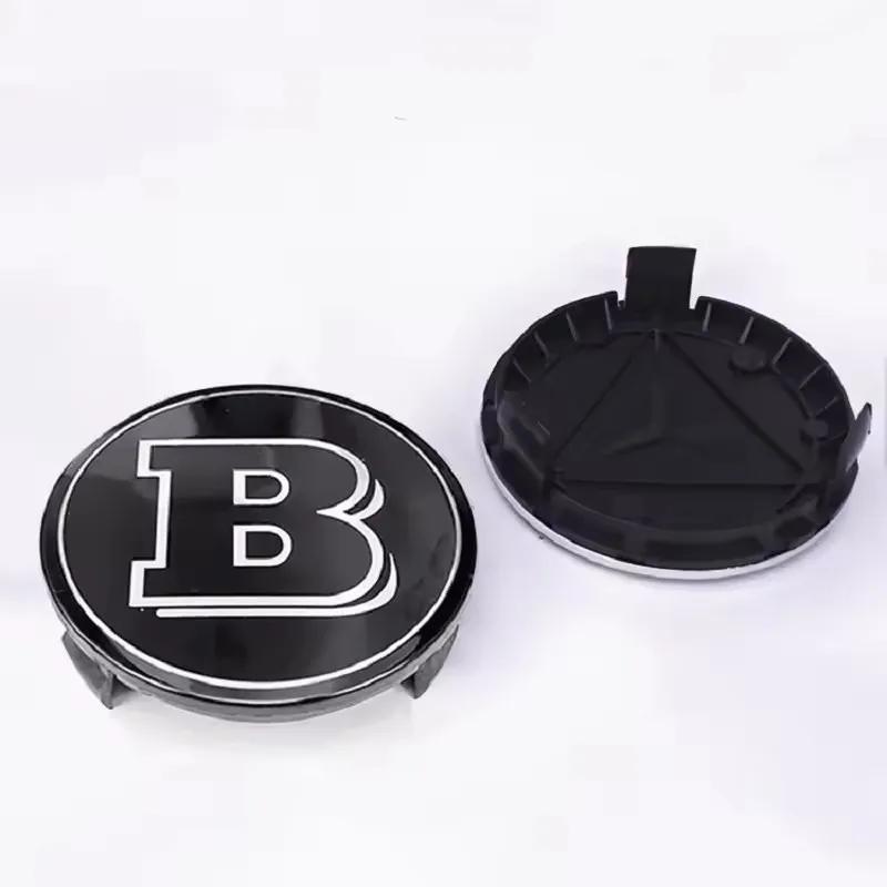 4Pcs 75mm Brabus Logo Car Emblem Wheel Center Hub Cap Accessories AMG Apple For Mercedes Benz W204 GLA GLC CLA W205 W203 W206