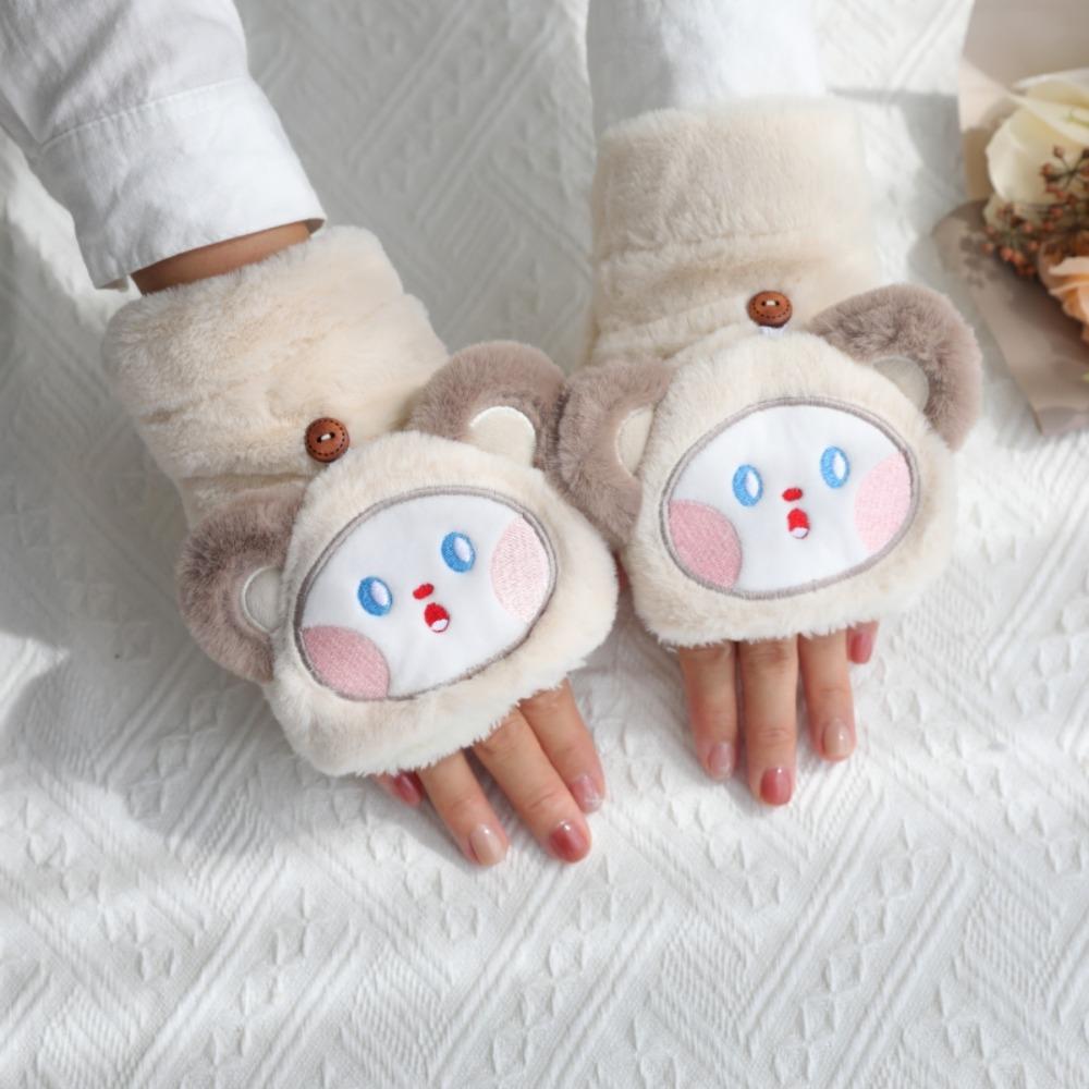 Cartoon Animals Cartoon Winter Gloves Soft Plush Pig Gloves Kawaii Children Gloves  Autumn