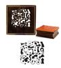Printtoo Tribal Arrows Pattern Square Wooden Rubber Stamp Craft Block Diary Card-2 X 2