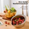 Rice Washer Strainer Bowl Stainless Steel Rice Washing Bowl Rice Sieve Colander Fruit And Vegetable Strainer Kitchen Tools